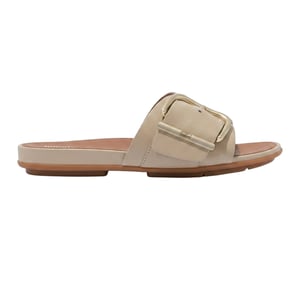 FitFlop Dames Leren Slippers (Beige)