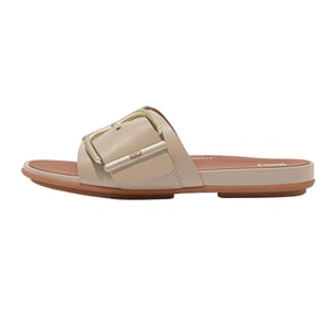 FitFlop Dames Leren Slippers (Beige)