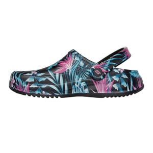 Skechers Archfitwave EVA-sandalen met bloemenprint en open teen voor dames (Zwart/Multikleurig)