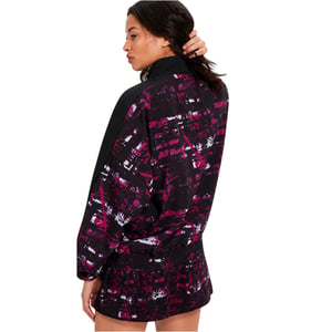 Ellesse Womens/Ladies Boulevard Fleece Funnel Neck Track Jacket (Black/Pink)