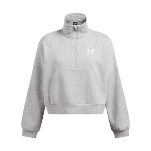 Under Armour Dames Icon Icon oversized fleece-top met halve ritssluiting (Grijs)