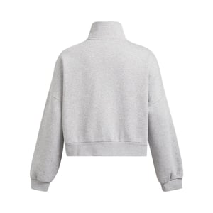 Under Armour Dames Icon Icon oversized fleece-top met halve ritssluiting (Grijs)