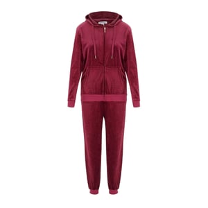 Miso Dam Velour Träningsoverall Set (Fuchsia)