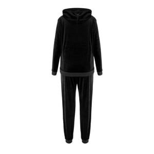 Miso Dam Velour Träningsoverall Set (Svart)