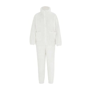 Miso Hemmaklädeset i sherpa-fleece för kvinnor/damer (Vit)