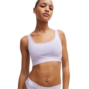 Hugo Dames/Dames Sportief Katoenen Jersey Bralette (Paars)