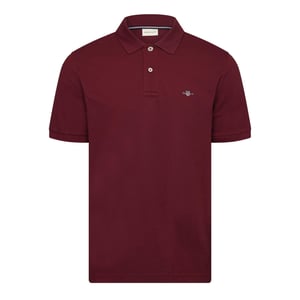 Men's Gant LG Polo Shirt in WINE RED