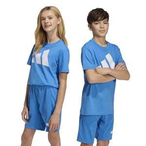 Boys adidas J Bl Tee 160 in Ray Blue/White