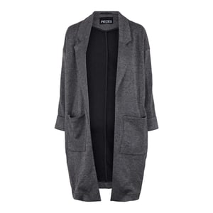 Pieces Dames Notch Neck Relaxed Fit Jas (Donkergrijs)
