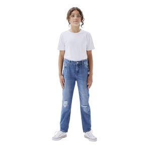 Name It Mom-jeans met een relaxte pasvorm voor meisjes (Blauw)
