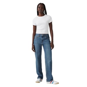 Levis Damesjeans met lage taille en rechte pijpen uit de Pro-collectie (Donkerblauw)