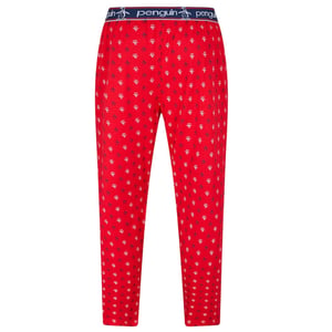 Original Penguin Heren Jersey All Over Logo Pyjama Broek (Rood)