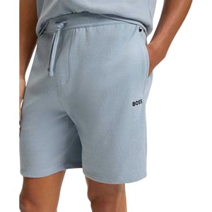 Boss Pyjamasshorts i våfflad bomull för herrar (Blå)