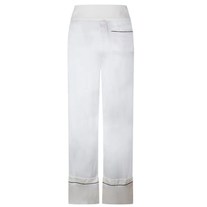 Off White Pyjamasbyxor i satin för kvinnor/damer (Vit)