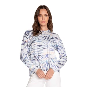 PJ Salvage Långärmad pyjamaströja för kvinnor/damer (Blått Grått)