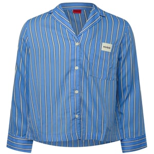 Hugo Pyjamatop met logo voor dames (Blauw)