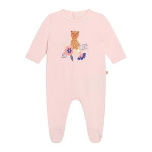 Carrement Beau Slaappakje met ronde hals en lange mouwen met print voor babymeisjes (Abrikoos)