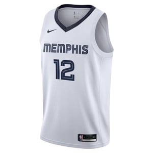 Nike Basketbalshirt voor kinderen van Ja Morant van de Memphis Grizzlies (Wit)