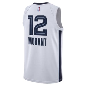 Nike Basketbalshirt voor kinderen van Ja Morant van de Memphis Grizzlies (Wit)