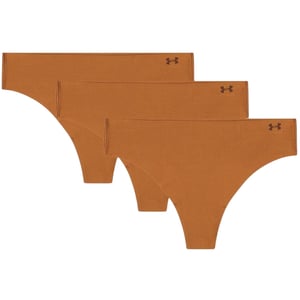 Under Armour Effen string met hoge beenuitsnijding voor dames (set van 3) (Bruin)