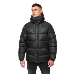 Crosshatch Heren Polyester Gequilt Jacket (Zwart)