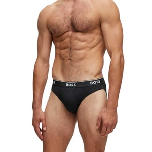 Boss Heren Premium Katoenen Boxers (Verpakking van 3) (Zwart/Wit/Grijs)