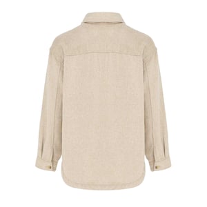 Miso kvinnor/flickors långärmad ullskjorta (beige)