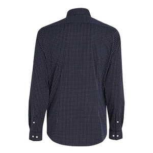 Calvin Klein Heren Microprint Poplin Slim Fit Langarmshirt (Blauw)