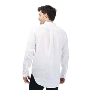 Gant Heren Linnen Normaal Overhemd Met Lange Mouwen (Wit)