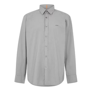 Boss Elegant herenoverhemd met lange mouwen, maat 6 M (Grijs)