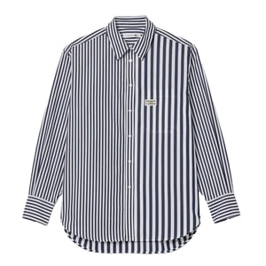 Lacoste Dames-katoenen overhemd met strepen van Bandier (Marine)