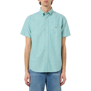 Gant Klassiek Oxford-overhemd met korte mouwen en knoopsluiting voor heren (Groen)