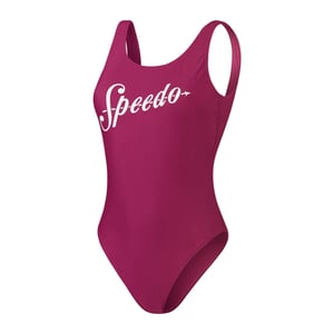Speedo Dames/Dames logo-eendelig badpak (Paars/Wit)