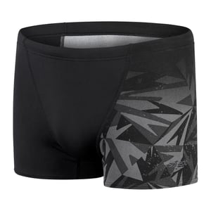 Speedo Geometrische zwemshort heren (Zwart/Grijs)