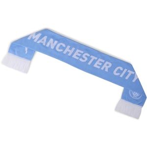 Puma Unisex-sjaal voor volwassenen van Manchester City FC, geweven, uit de Essential-collectie (Lichtblauw)
