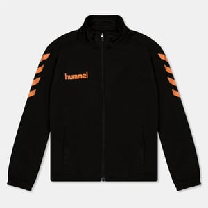 Boys Hummel Core Poly Jacket in Black/Orange
