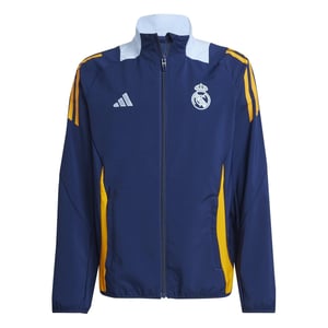 Boys adidas Real Three Stripes Side Stripes Track Jacket in Team Navy Blue
