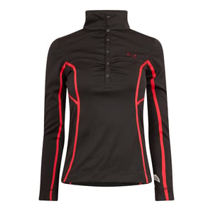 Women's Puma (Golf) Ls Stitch Tree Top Womens in Black