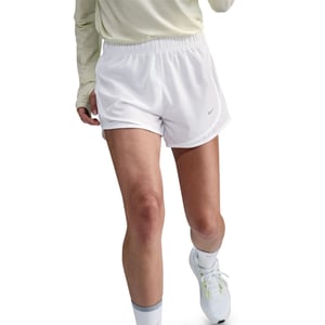 Women's Nike Tempo Dri Fit Mid Rise Brief Lined Running Shorts in White