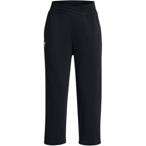 Women's Under Armour Armour Ua Rival Terry Crop Wide Leg Tracksuit Bottom in Black