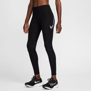 Women's Nike W Nk Df Fast Mr in Black/White