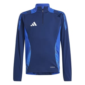 Boys adidas Kids Tiro24 Funnel Neck Raglan Sleeve Warm Top in Navy Blue