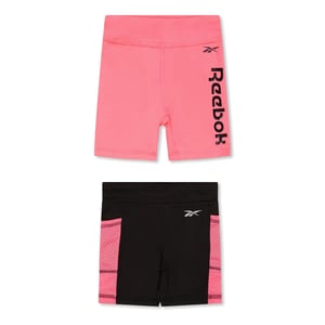Girls Reebok 2pk Shorts in Neon Sunset