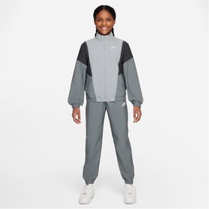 Boys Nike Zip Neck Long Sleeve Full Tracksuit in Smoke Grey
