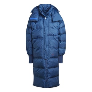 Women's adidas Asmc Long Puffa Performance Training Jacket in Mystery Blue