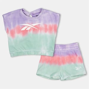 Girls Reebok Tie Dye Crew Neck Sleeveless T-Shirt in Tie Dye