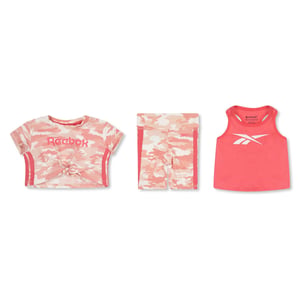 Girls Reebok Camo Bike 3pc in Neon Sunset