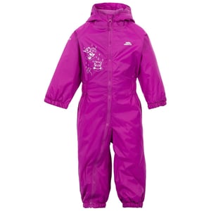Boys Trespass Kids Dripdrop Waterproof Jacket in Purple Orchid