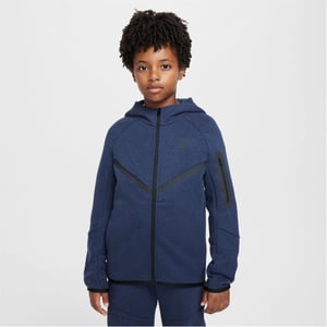 Boys Nike Tech Fleece Full Zip Hoodie Juniors in Obsidian Heathr