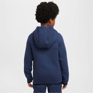 Boys Nike Tech Fleece Full Zip Hoodie Juniors in Obsidian Heathr